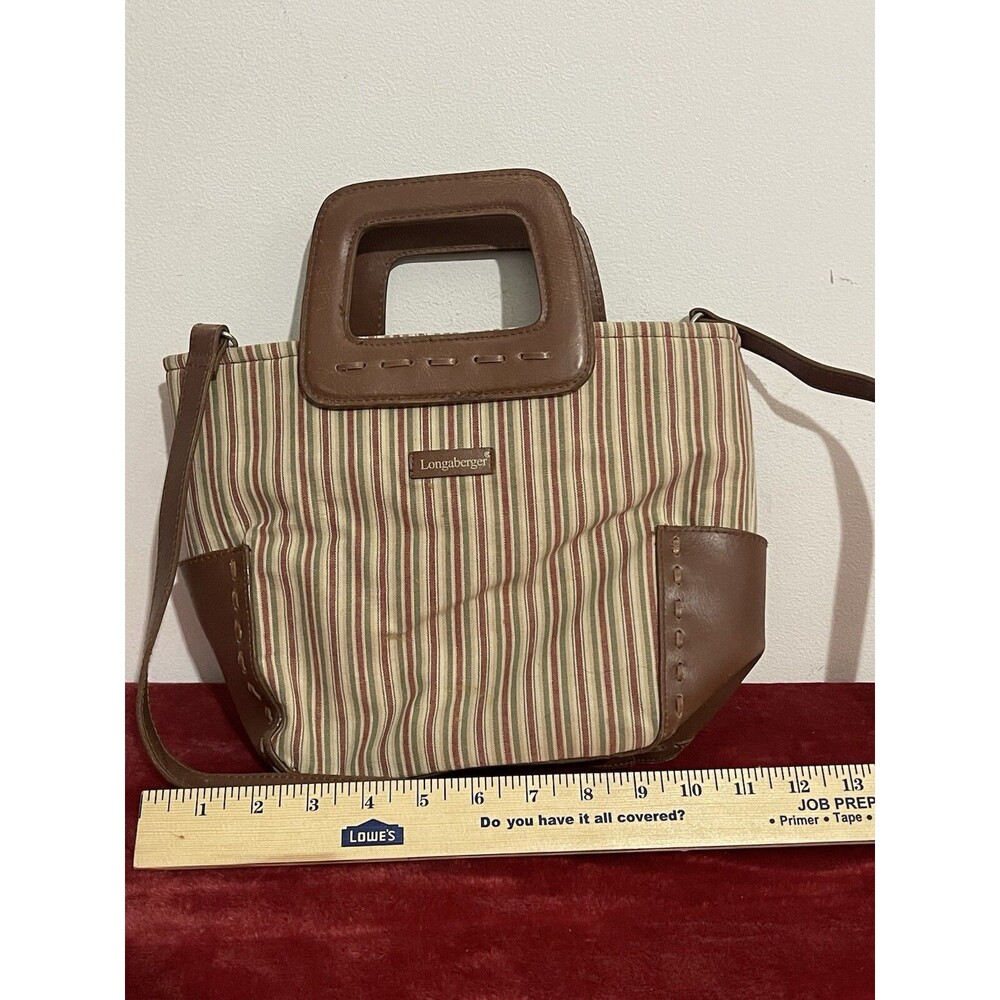 longaberger  handbag purse Stripes Canvas
